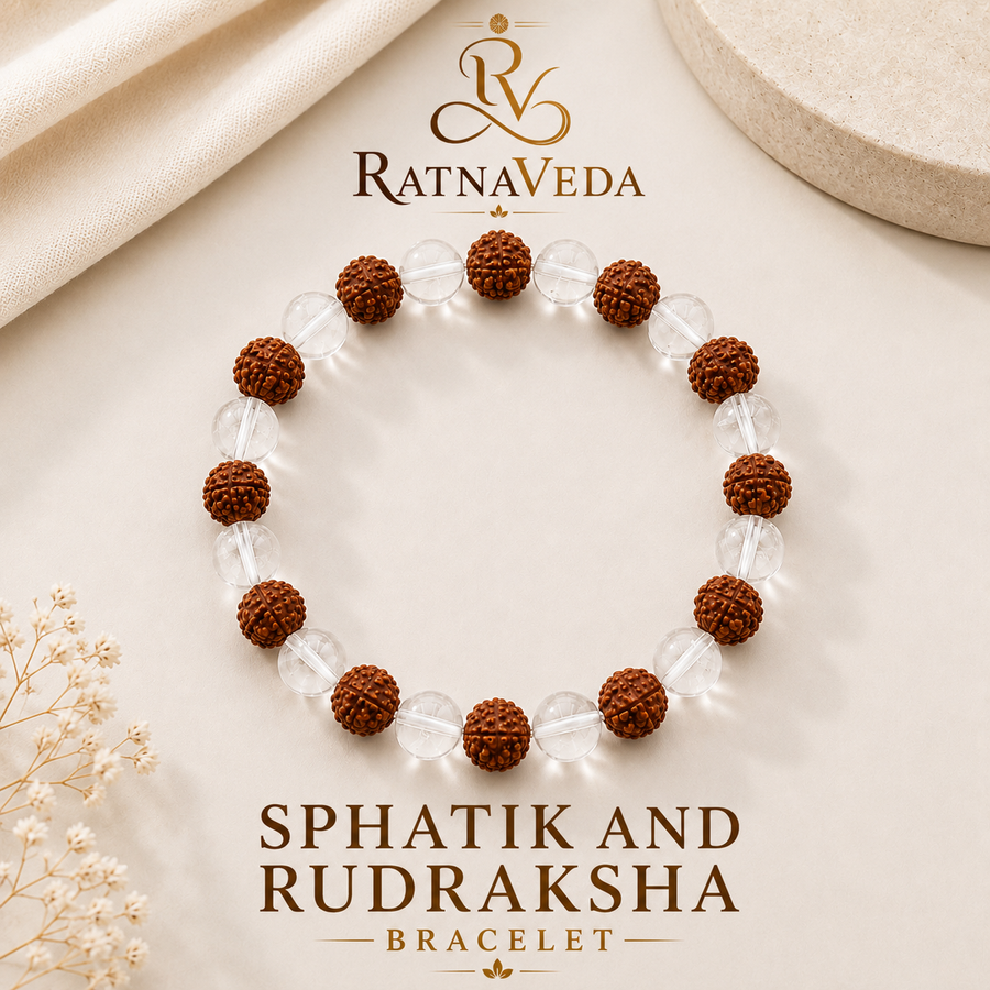 Sphatik and Rudraksha Bracelet