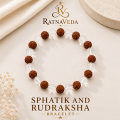 Sphatik and Rudraksha Bracelet