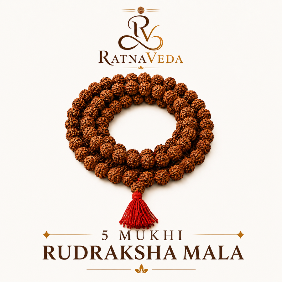 5 Mukhi Rudraksha Mala